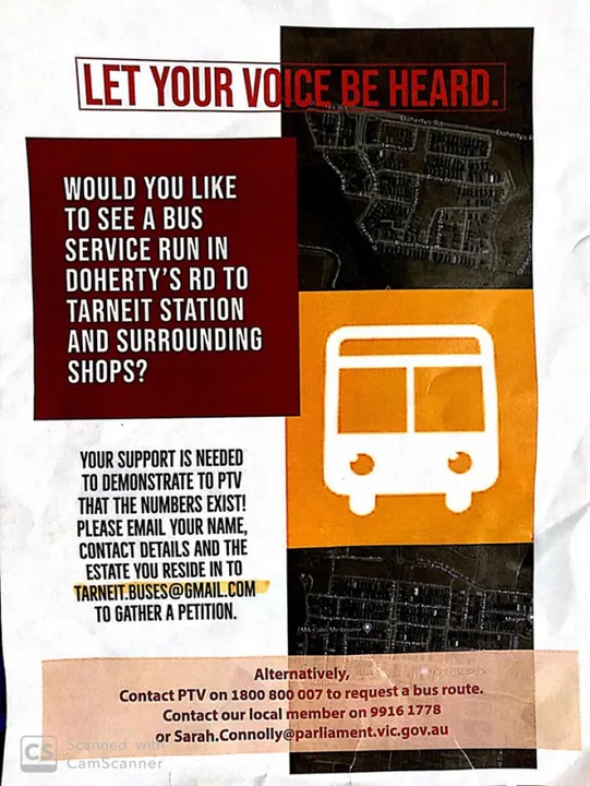 Doherty Road to Tarneit Station - PTV bus service