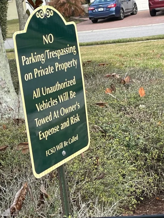 Club House Parking Lot Ban