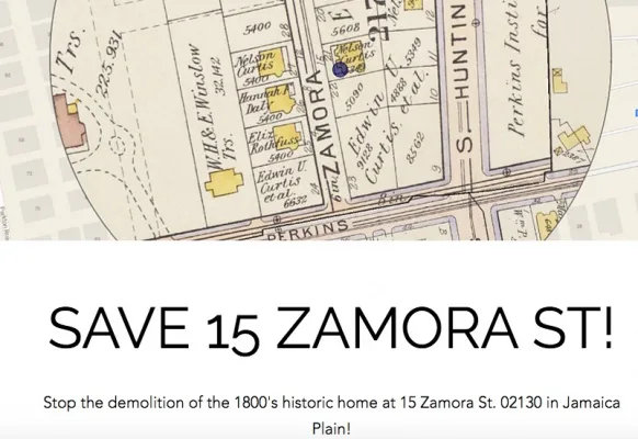Save Zamora Street JP MA