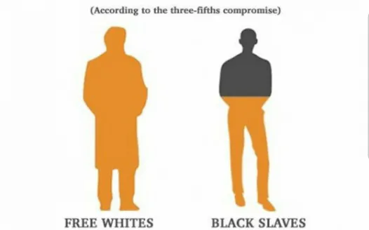 Rewrite laws and constitution to have blacks considers a whole human