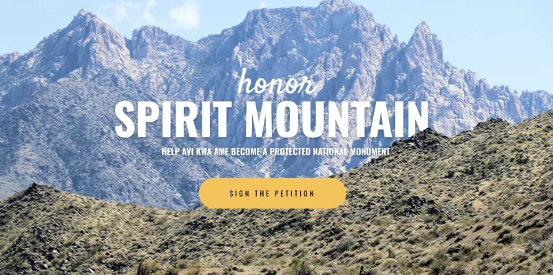 Protect Sacred Tribal Lands with the Avi Kwa Ame National Monument