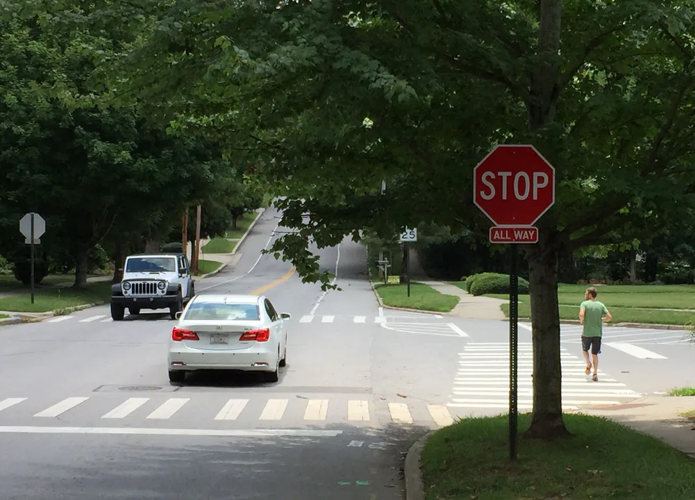 New stop sign for Strong and Austin Avenues