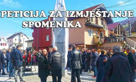 Peticija za izmještanje spomenika Štrbačkim žrtvama na primjerenu lokaciju