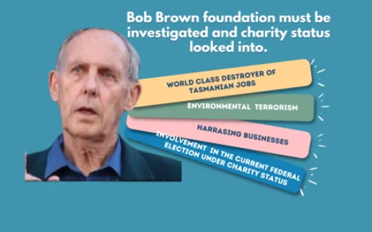 Bob brown foundation must be investigated