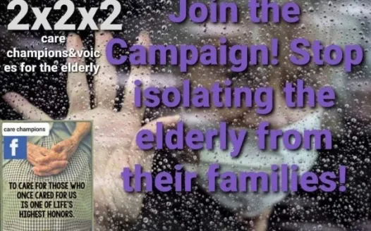 Stop isolating our elderly in nursing homes from their families