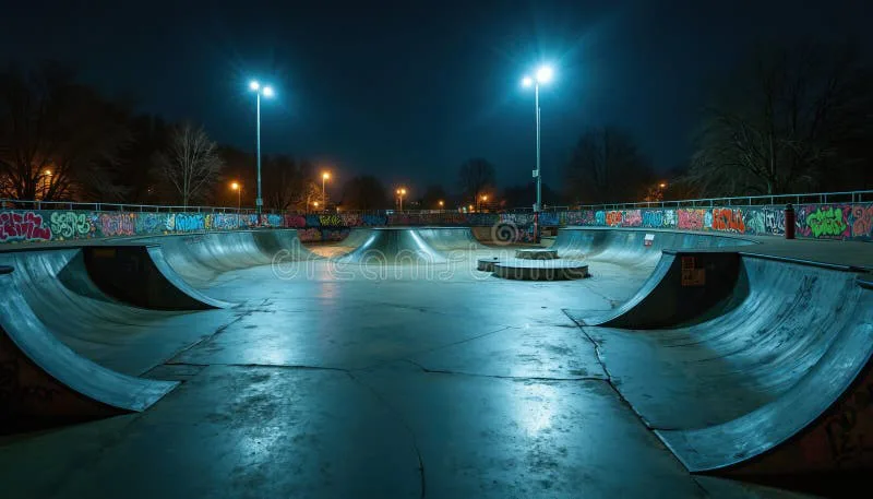 Late night safety lighting for Windsor Skatepark