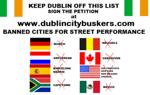 SAVE BUSKING IN DUBLIN.