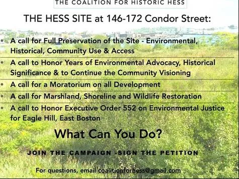 A Call for Preservation of the Hess Site in East Boston