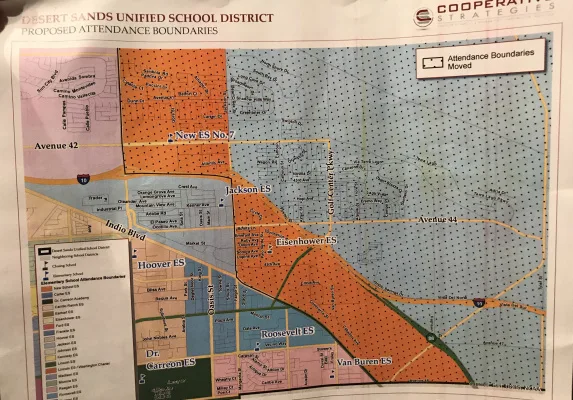 Redo school boundary for new Richard Oliphant Elementary School in North Indio