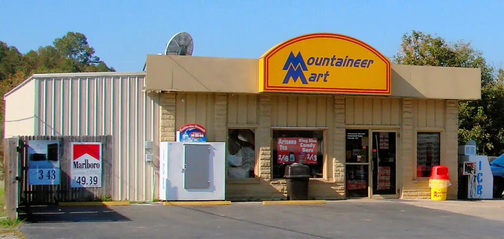 Using the night window at Mountaineer Mart