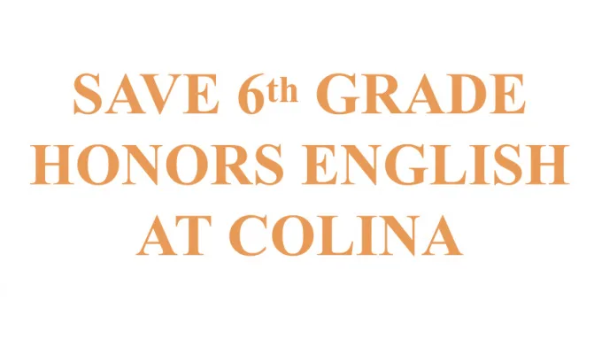 Reinstate 6th Grade Honors English at Colina