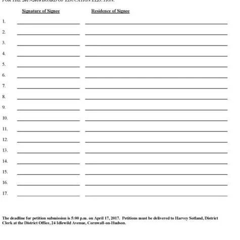PETITION FOR CCSD BOE Ballot: NOMINEE Larry Berger