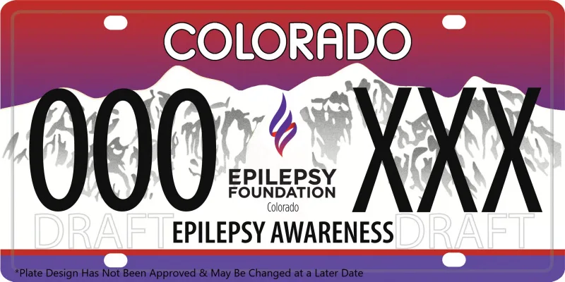 Colorado Epilepsy License Plate