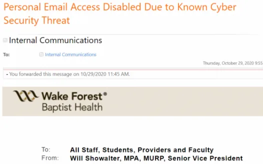 Create a Wake Forest Baptist Health Student Network