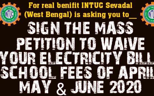 MASS PETITION TO WAIVE THE ELECTRICITY BILLS & SCHOOL FEES