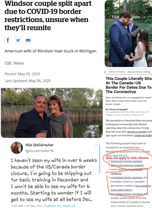 Make USA/Canada Family Reunification Essential