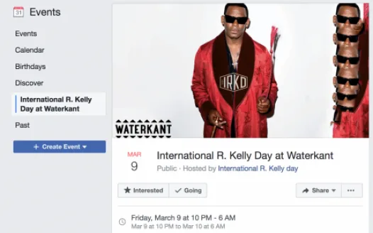 ​​​Waterkant should give the profit from the International R.Kelly Day to Reclaimed Voices