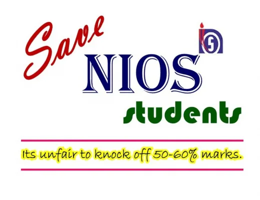 NIOS cheated kids ! Close on 60% marks unfairly reduced.