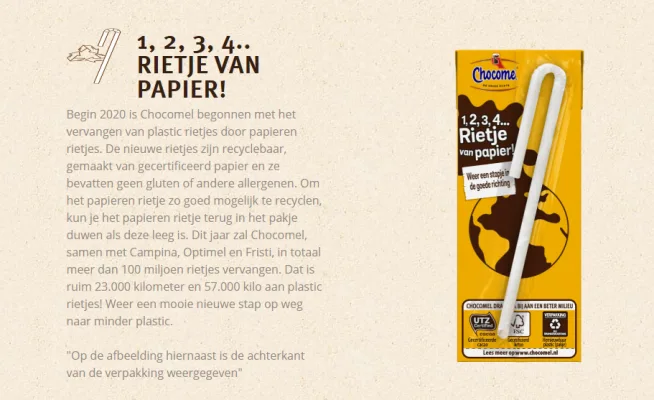 verandering chocomel rietjes