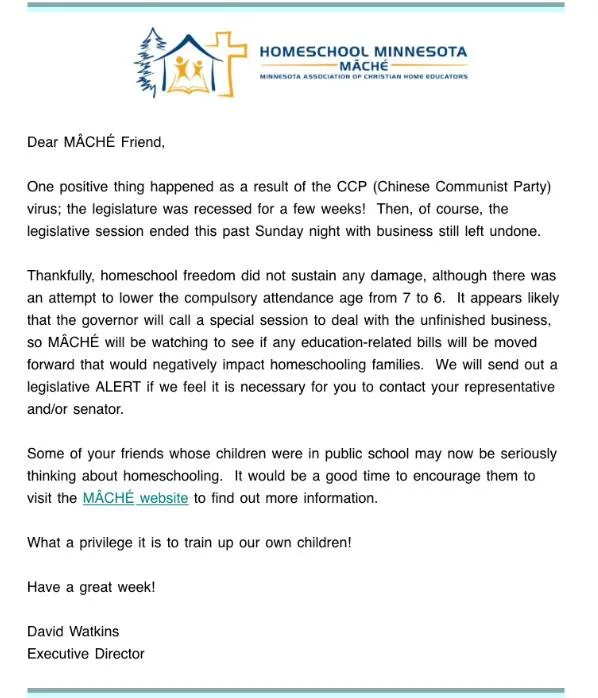 MN Homeschoolers Against MACHE's Xenophobic Statements