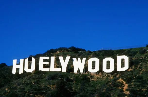 Change HOLLYWOOD to HUELYWOOD for Huell Howser's birthday