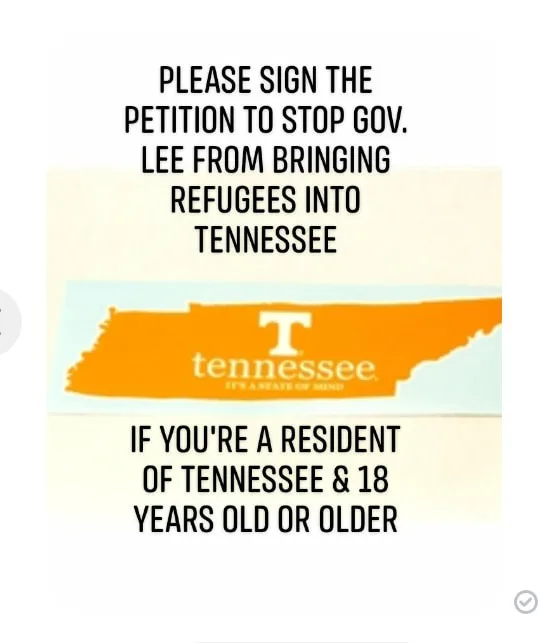 Governor Bill Lee, reverse your decision on the Refugee Resettlement Program