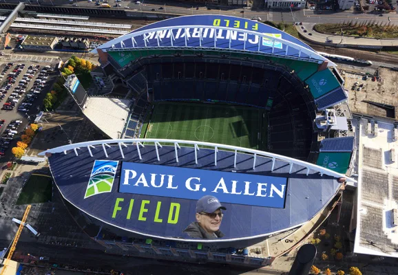 Put Paul Allen's name on the house that he built.