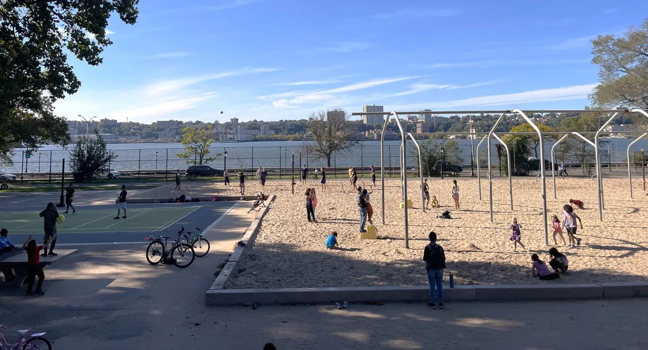 Put up the volleyball posts at Chicago's beaches.