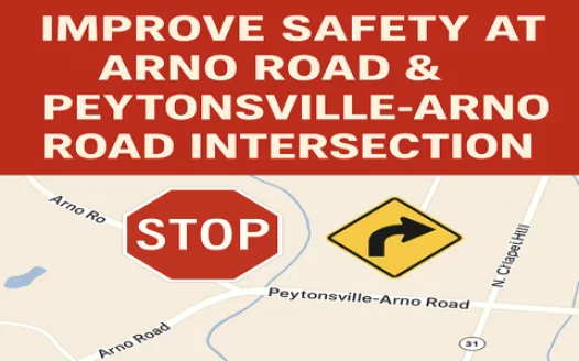 Improve Safety At Intersection of Arno Road & Peytonsville-Arno Road