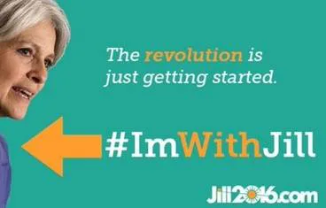 "I'll vote for Jill if you will” pledge campaign to elect Jill Stein president.