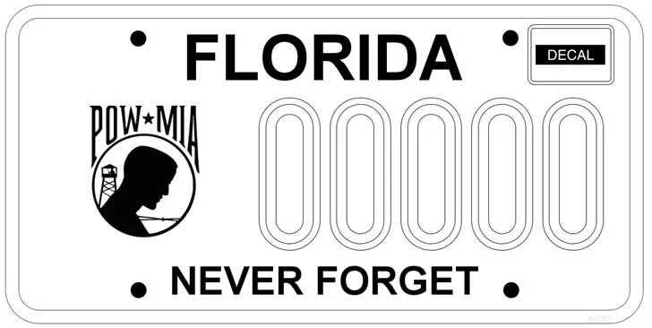 Florida statePOW/MIA specialty license plate