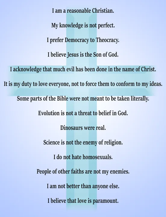 Reasonable Christian Creed