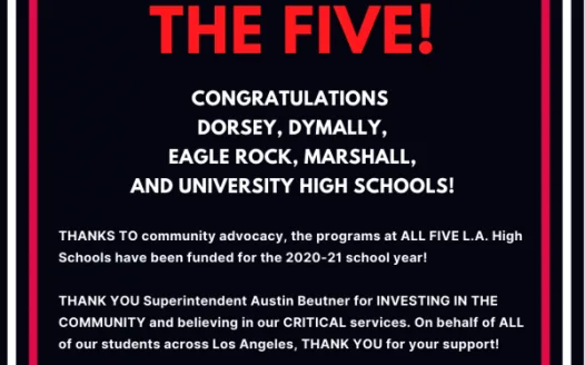 Save the Five LAUSD High Schools After School Programs