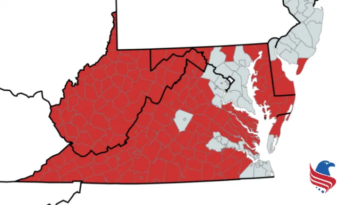 Secession of VA, MD, DE, and NJ Counties/Declaration of Independence