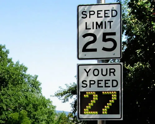 School Zone Radar Speed Limit Signs