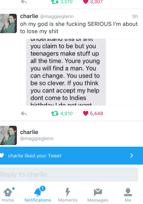 Get Charlie (@maggiegienn) on Ellen for roasting her homophobic aunt