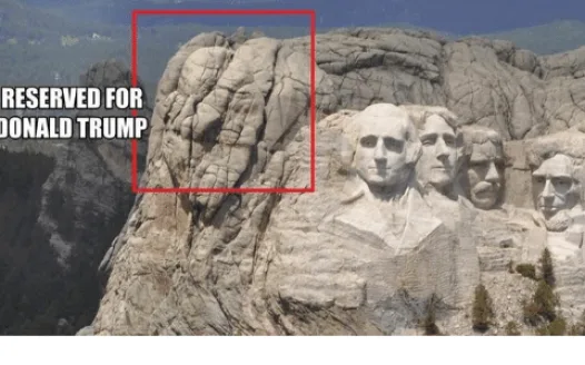 Donald to be carved into Mount Rushmore