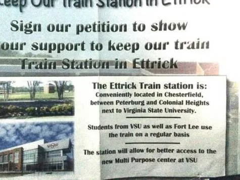 Keep AMTRAK in Ettrick, VA 23803!