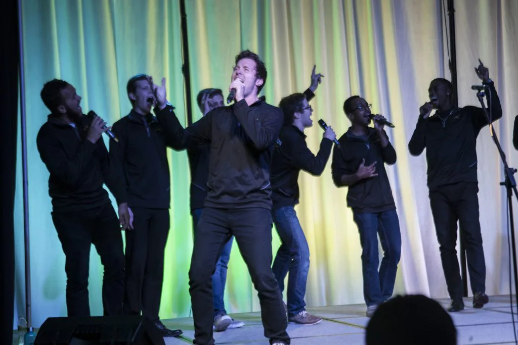 straight no chaser sing national anthem 2012 super bowl indianapolis, IN