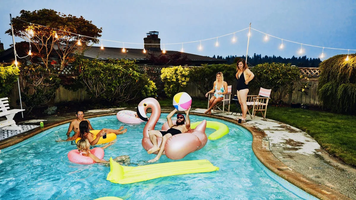 Max Sharp pool party