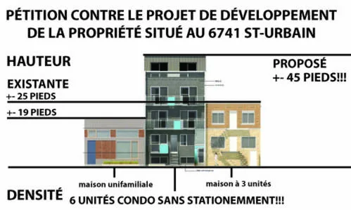 Contre le 6741 St-Urbain