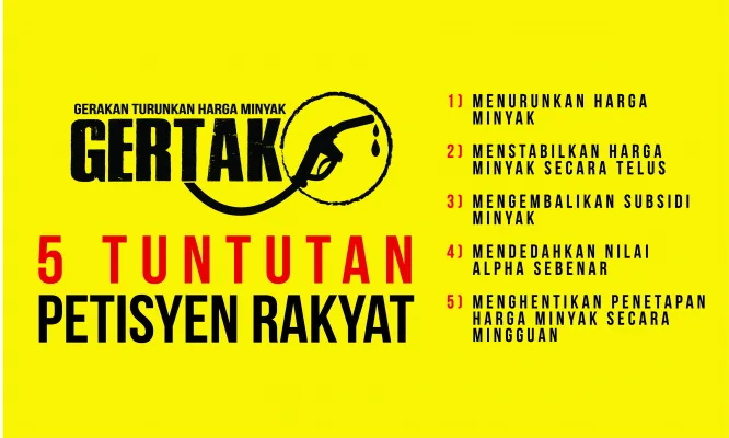 BANTAH HARGA PETROL DIESEL MALAYSIA