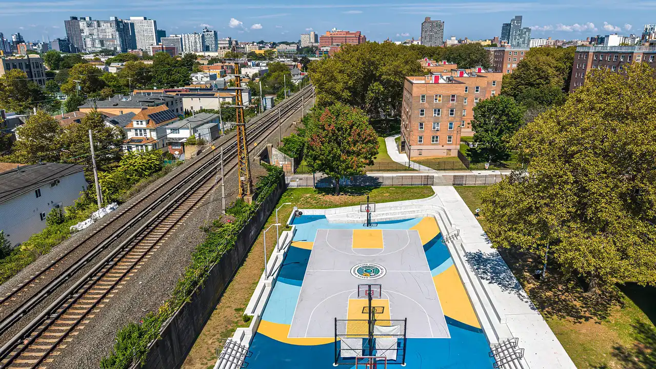 Outdoor basketball court in calgary