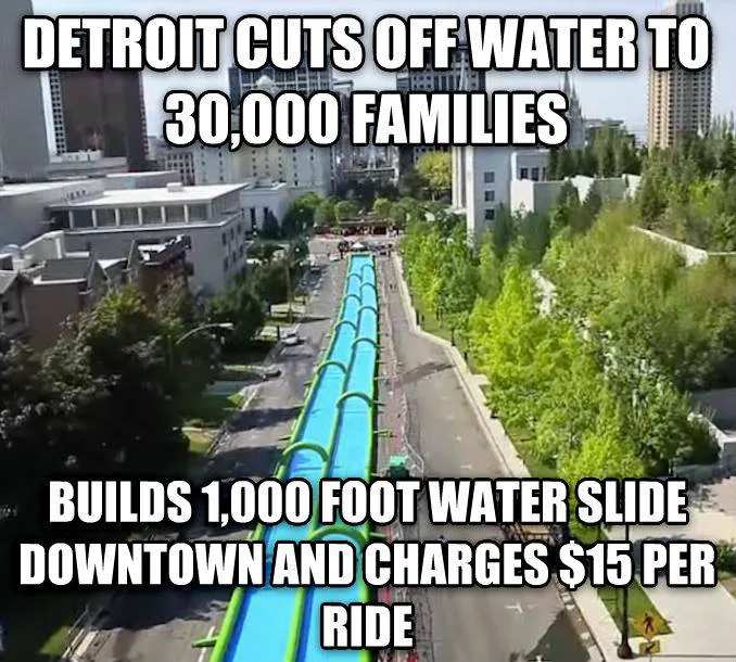 Slide the City: Donate Proceeds of Detroit Water Slide to Families Without Water