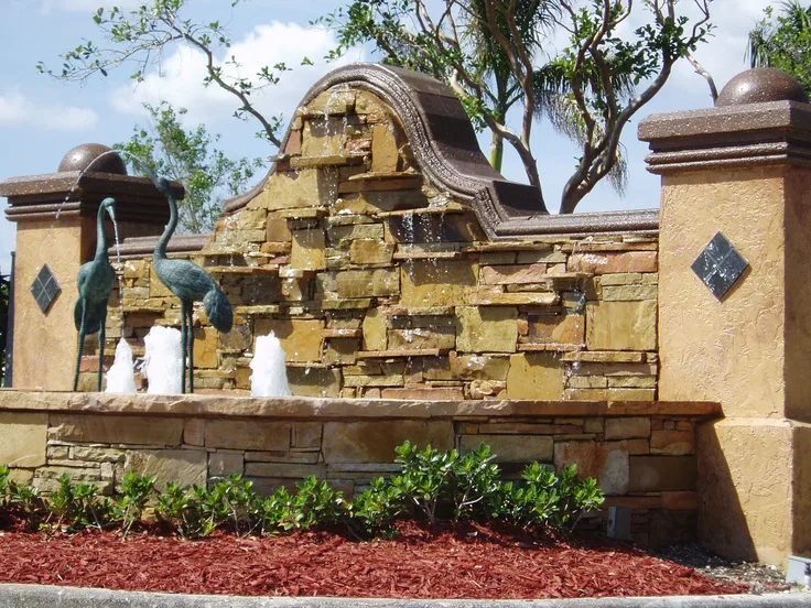 Marion Oaks Waterfall Entrance