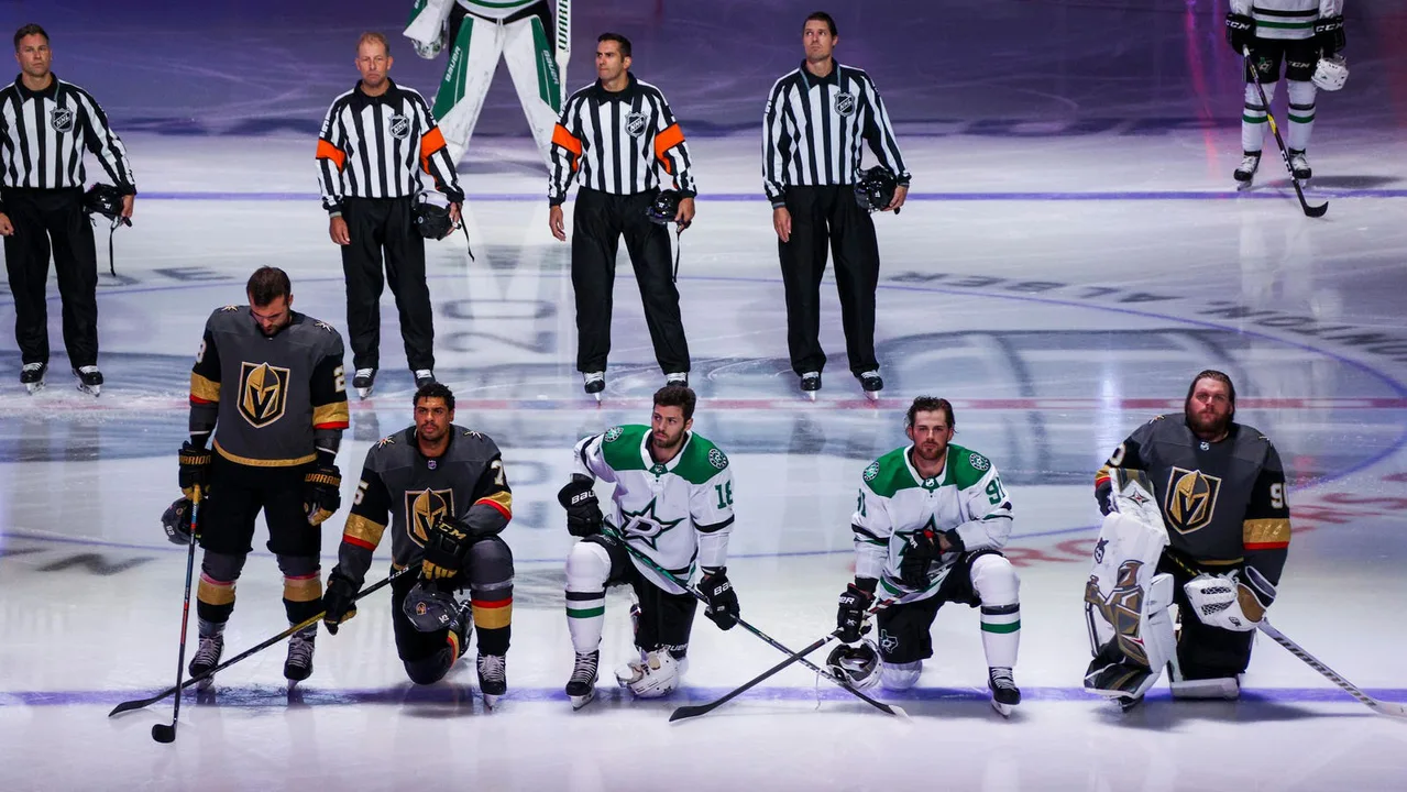 Hockey fans in solidarity with protest for Black lives