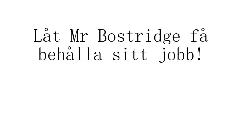 Låt Mr Bostridge behålla sitt jobb!
