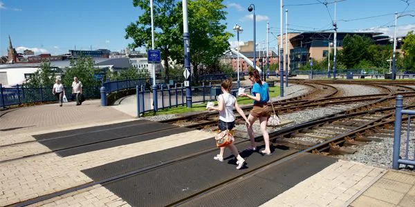Pedestrian Level Crossing next to St Joan of ArcSchool, Brighton