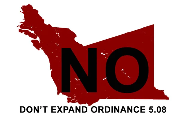 No on expanding Alameda County Ordinance 5.08