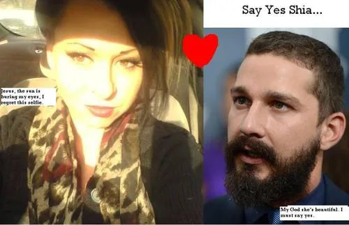 Shia & Sandy Sitting In A X-Mas Tree